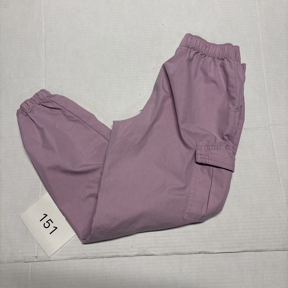 Cat & Jack Girls Pink Rose Parachute Cargo Pants Size M 8 Utility Tapered Leg